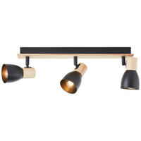 STRAHLER Daintree 47/7 cm   - Schwarz/Naturfarben, Basics, Holz/Metall (47/7cm) - Brilliant