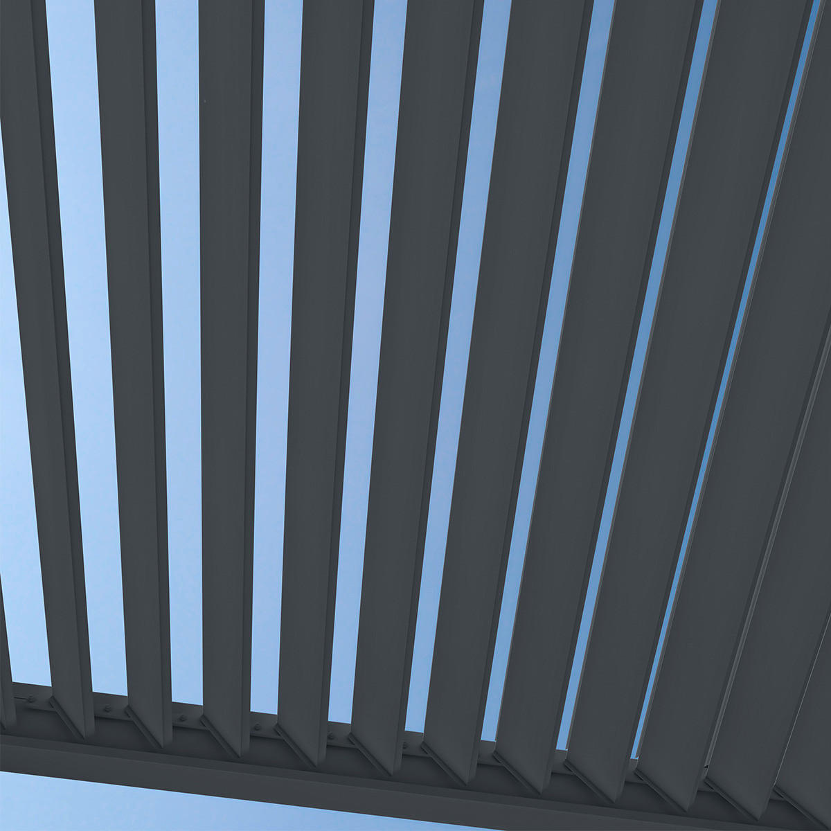 PERGOLA 600/255/400 cm Aluminium  - Anthrazit, Basics, Metall (600/255/400cm) - Gardenson