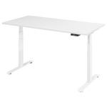 SCHREIBTISCH 160/80/64,5-129,5 cm  in Weiß  - Weiß, KONVENTIONELL, Holzwerkstoff/Metall (160/80/64,5-129,5cm) - Venda