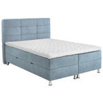 BOXBETT 140/200 cm  in Türkis  - Türkis/Chromfarben, KONVENTIONELL, Textil/Metall (140/200cm) - Carryhome