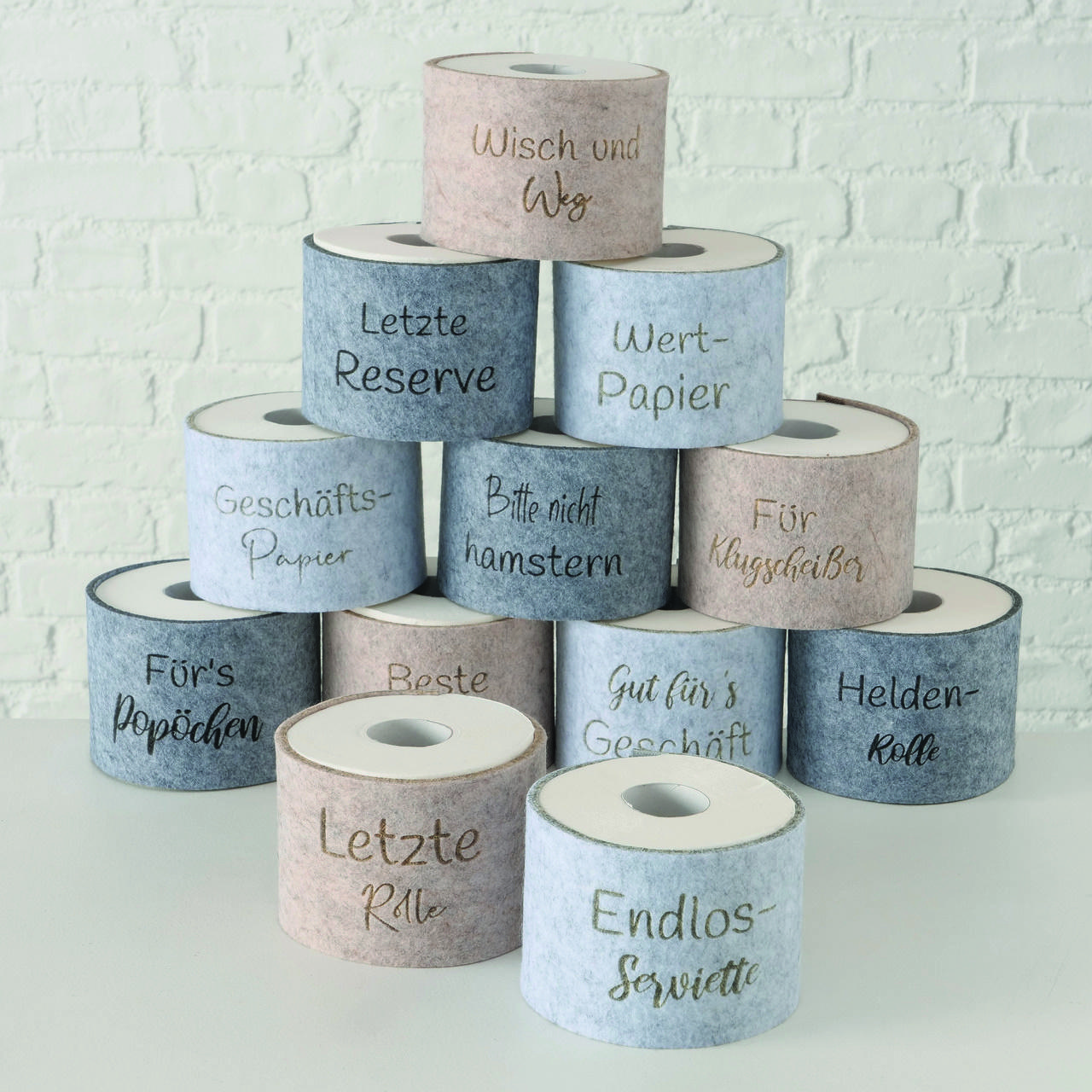 WC-PAPIER  in Textil  - Beige/Grau, Basics, Textil (10/42cm)