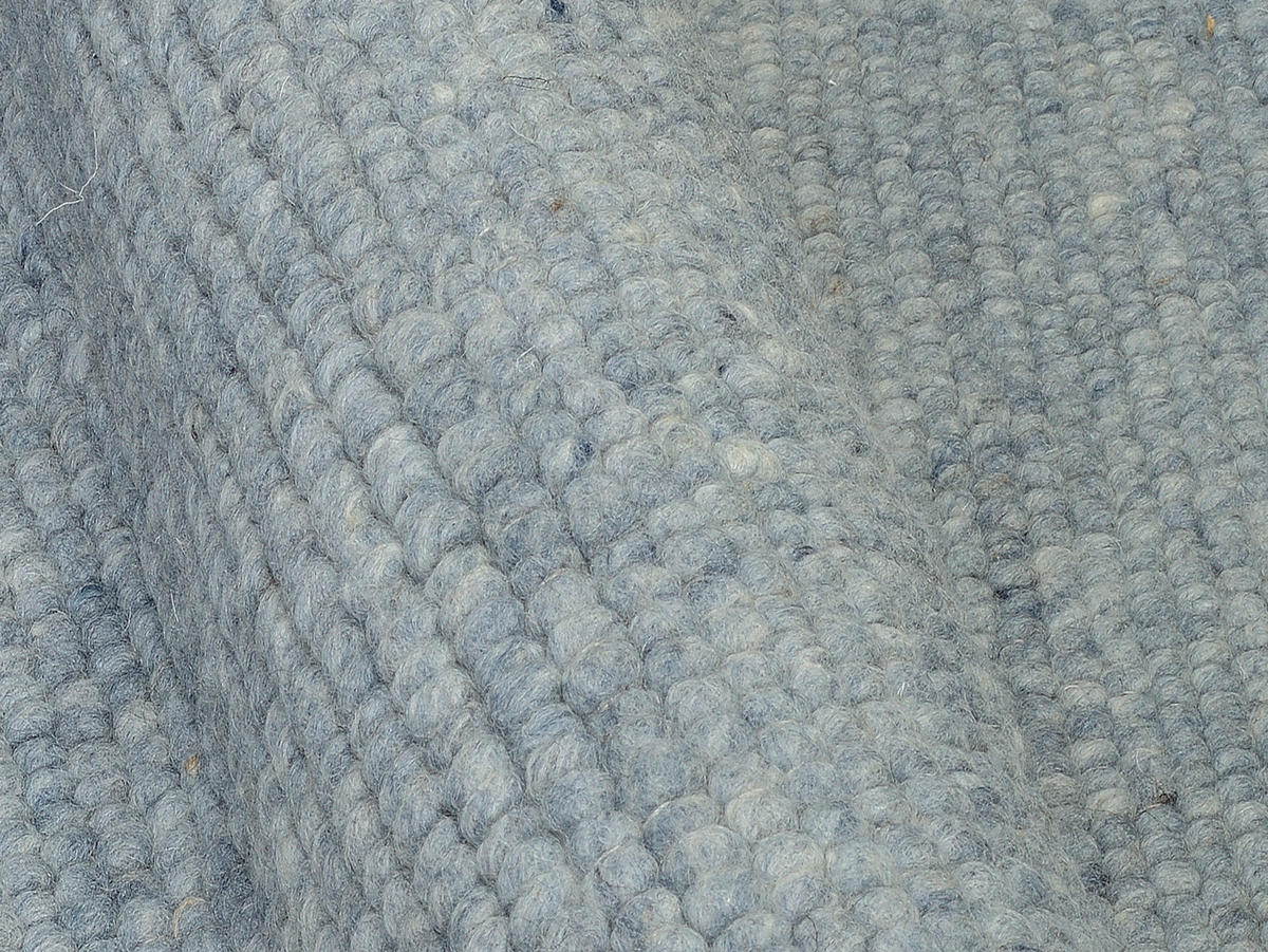 HANDWEBTEPPICH 200/300 cm Helsinki Blau, Grau  - Blau/Grau, Basics, Textil (200/300cm) - Linea Natura
