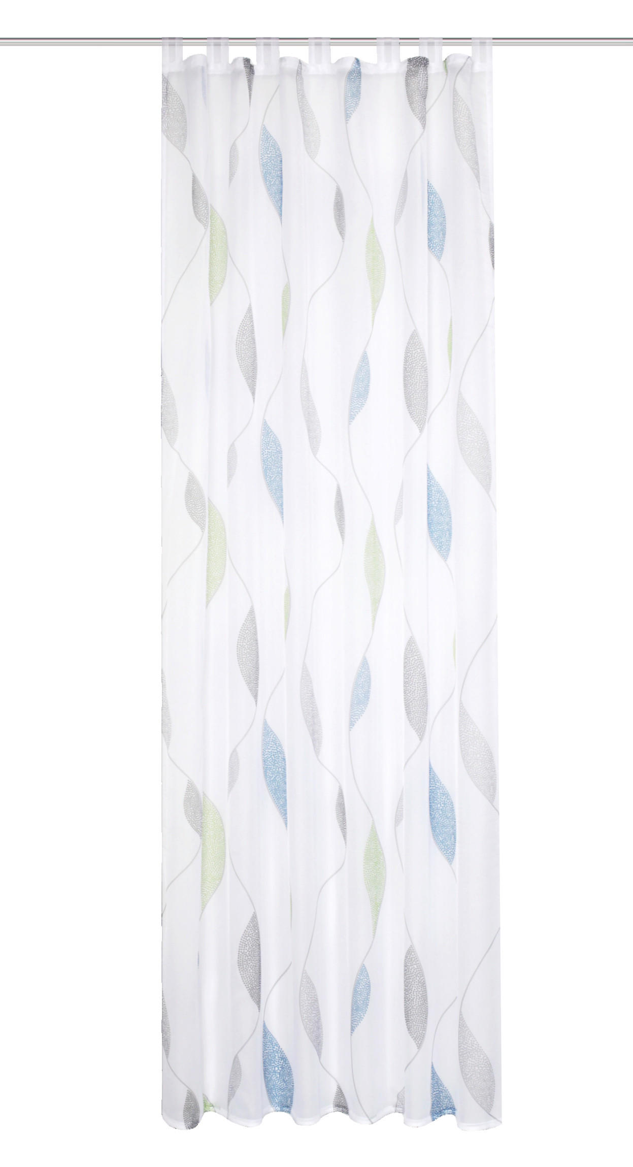 SCHLAUFENVORHANG transparent  - Apfelbaumfarben/Hellgrün, KONVENTIONELL, Textil (140/145cm) - Schmidt W. Gmbh