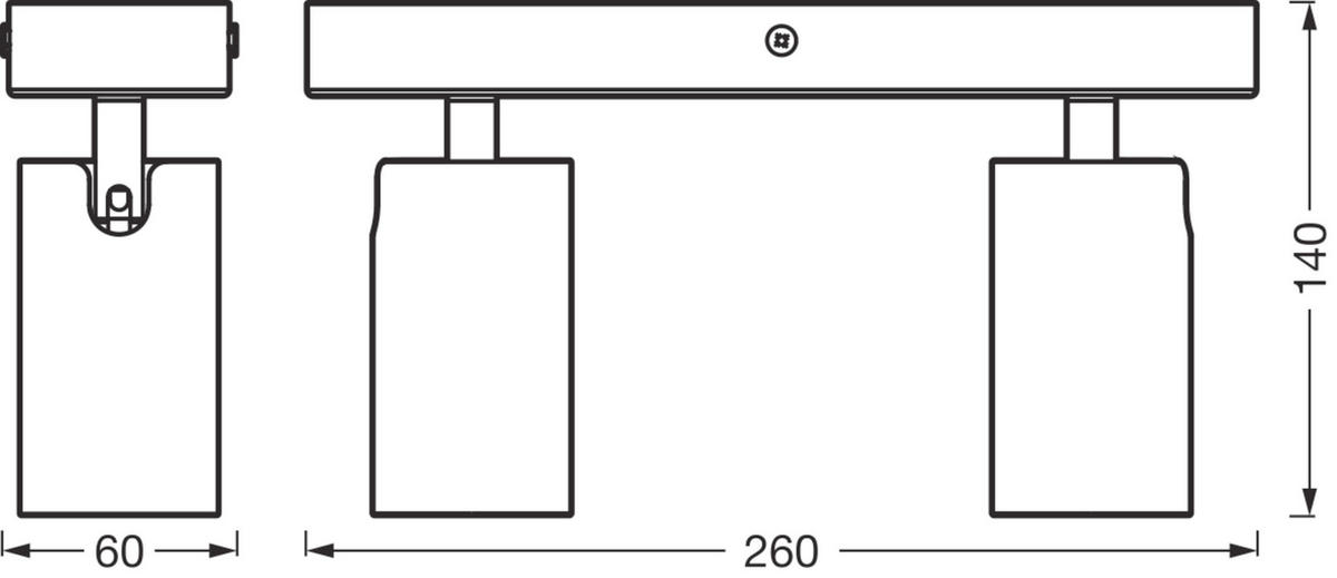 LED-STRAHLER 26/6/14 cm   - Weiß, Basics, Metall (26/6/14cm) - Osram