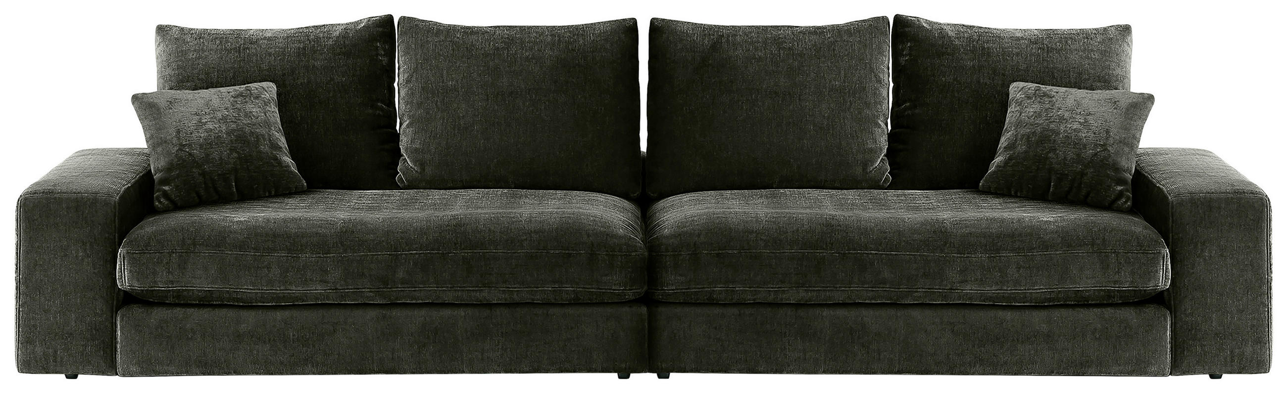 BIGSOFA Chenille Anthrazit  - Anthrazit/Schwarz, MODERN, Kunststoff/Textil (314/67/125cm) - MID.YOU
