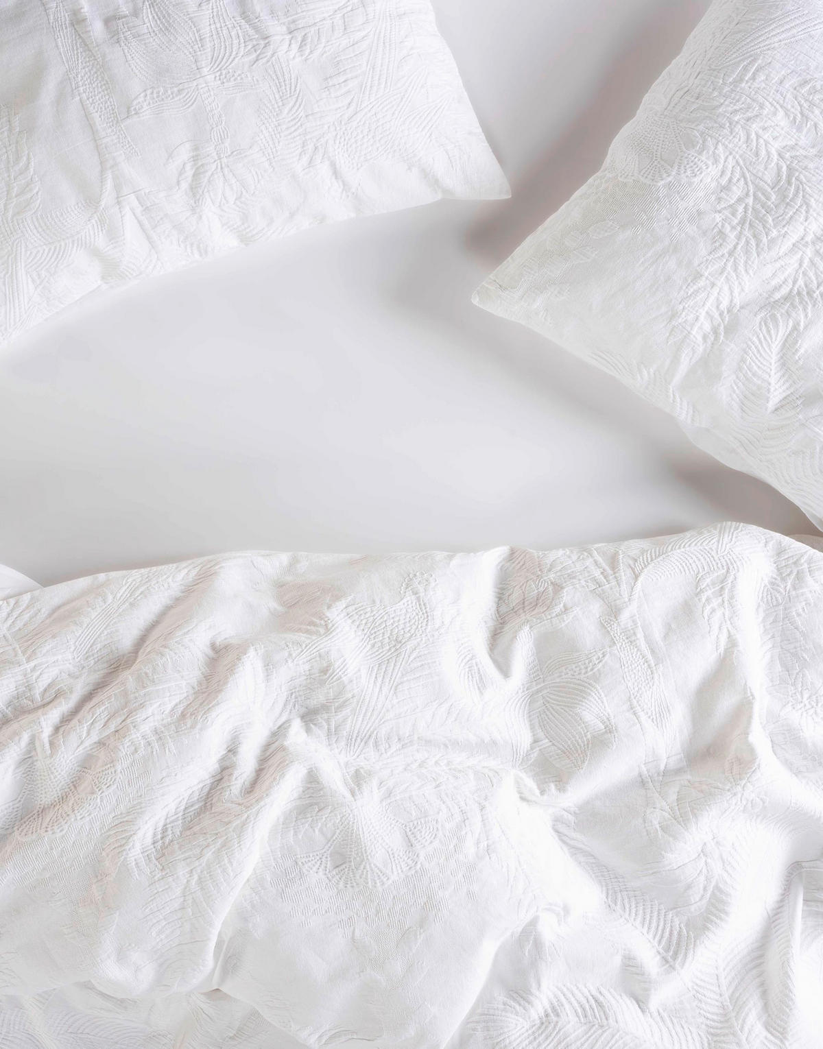 BETTWÄSCHE Palma Satin, Webstoff 200/200 cm  - Weiß, KONVENTIONELL, Textil (200/200cm) - Essenza