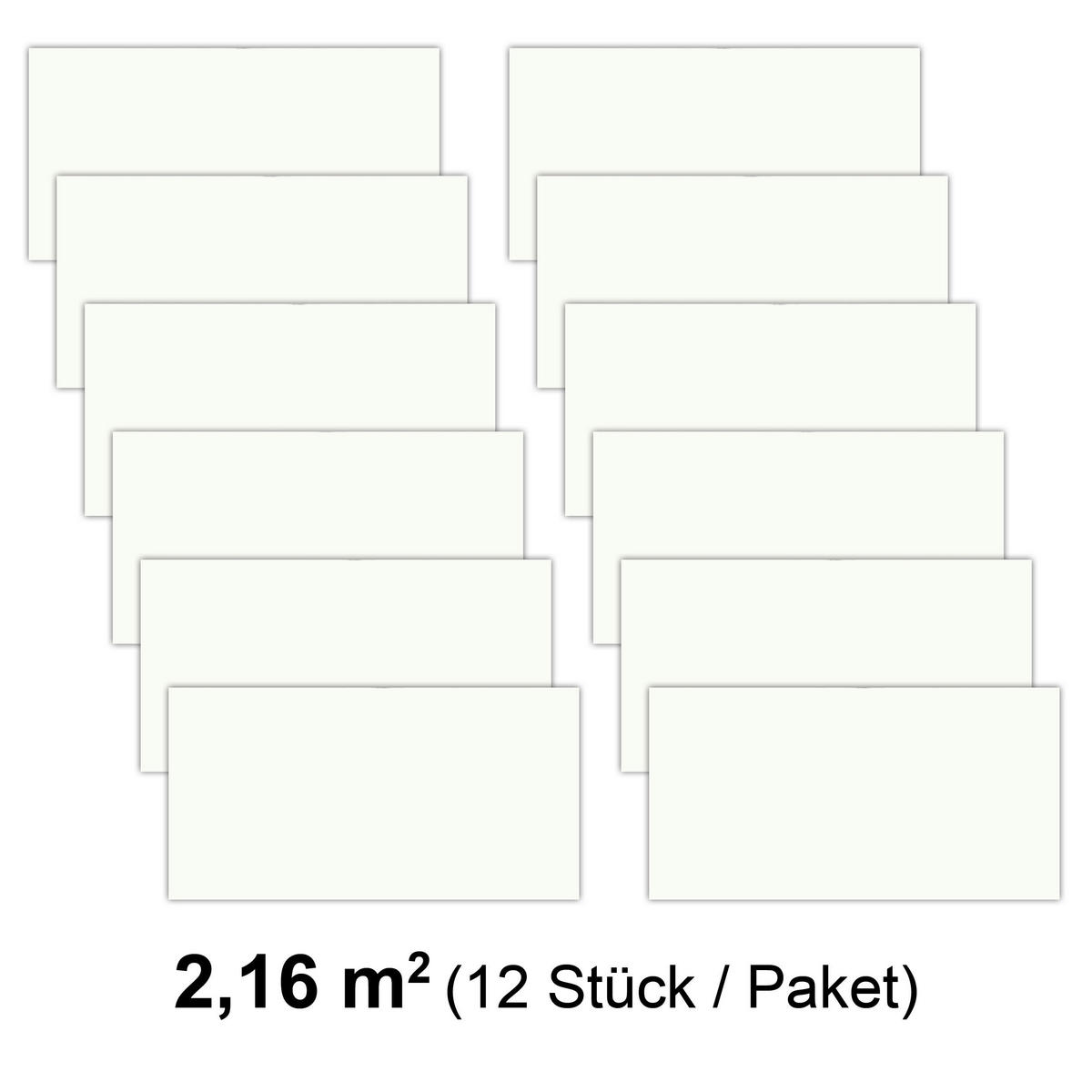 Vinyl für die Wand  - Weiß Hochglanz, MODERN, Kunststoff (60/30cm)