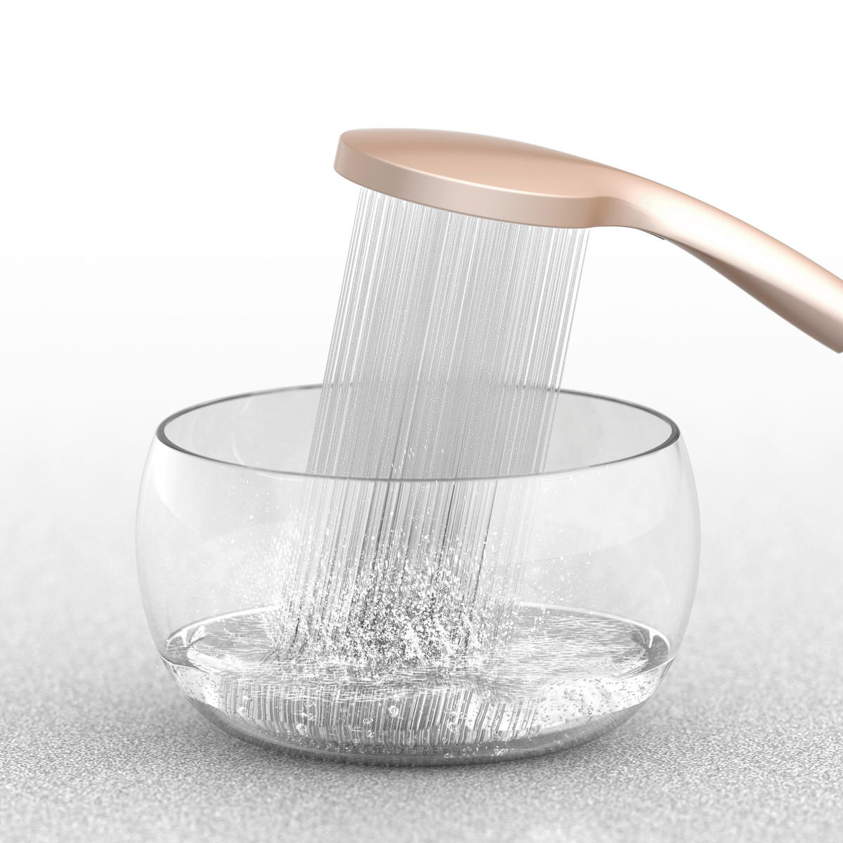 ZUHANYFEJ   - rosé arany/fehér, Basics, műanyag (12,7/26,3/2cm) - Schütte
