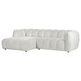 ECKSOFA in Chenille Creme  172/265 cm  - Creme/Schwarz, KONVENTIONELL, Kunststoff/Textil (172/265cm) - Carryhome