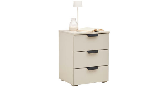 NACHTKÄSTCHEN 47/62/42 cm in Champagner - Champagner/Dunkelgrau, KONVENTIONELL, Glas/Holzwerkstoff (47/62/42cm) - Xora
