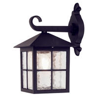 VONKAJŠIE NÁSTENNÉ SVIETIDLO, 18.5/33.5/23.7 cm - čierna, Konventionell, kov/sklo (18.5/33.5/23.7cm) - Elstead Lighting