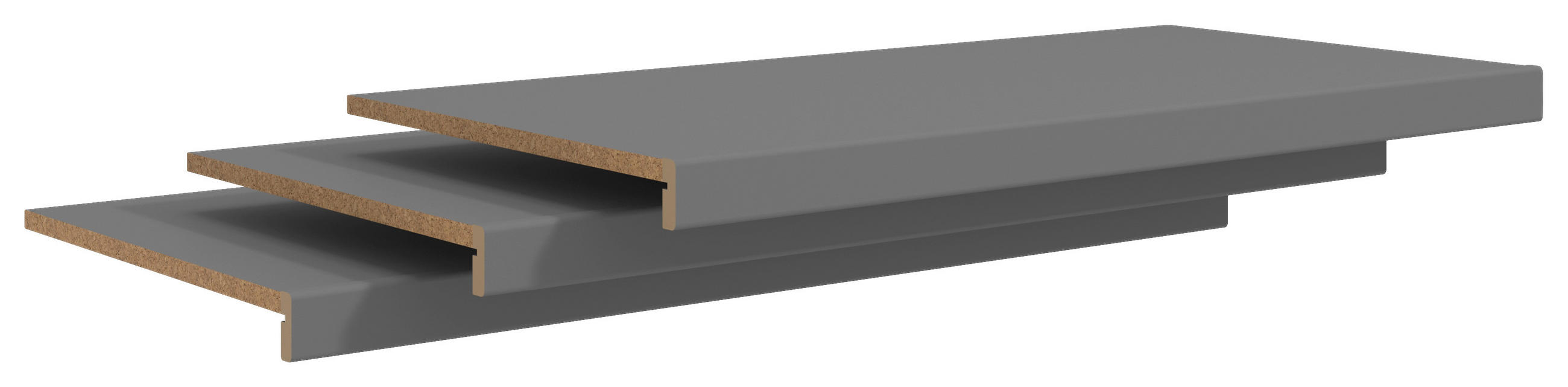 Xora VKLÁDACÍ POLICE, šedá, 107,5/5/46,5 cm