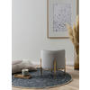 HOCKER Cord Goldfarben, Hellgrau  - Goldfarben/Hellgrau, MODERN, Textil/Metall (35/38/35cm) - Livetastic