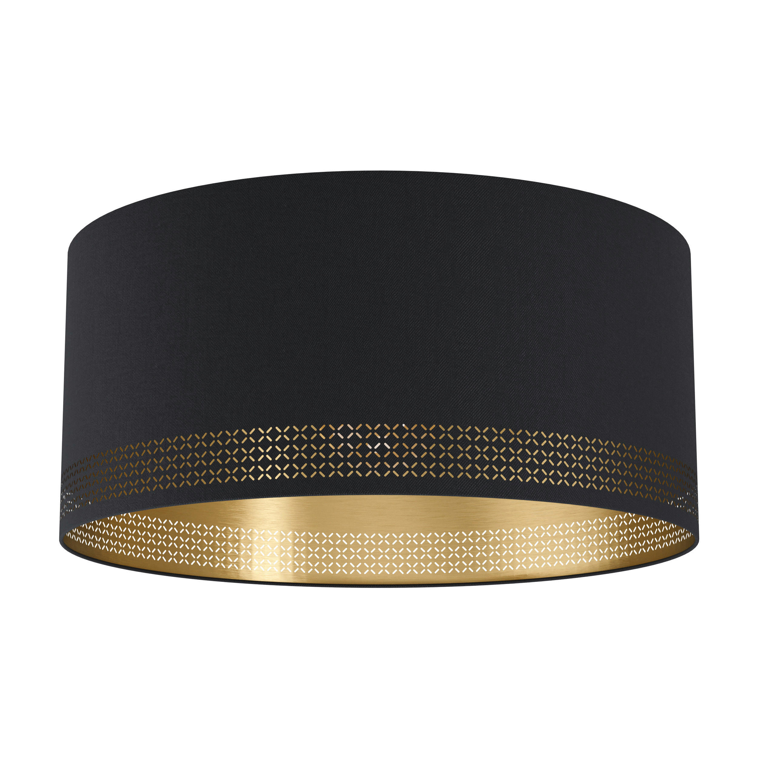 DECKENLEUCHTE  47,5/24 cm    - Goldfarben/Schwarz, Design, Textil/Metall (47,5/24cm) - Eglo