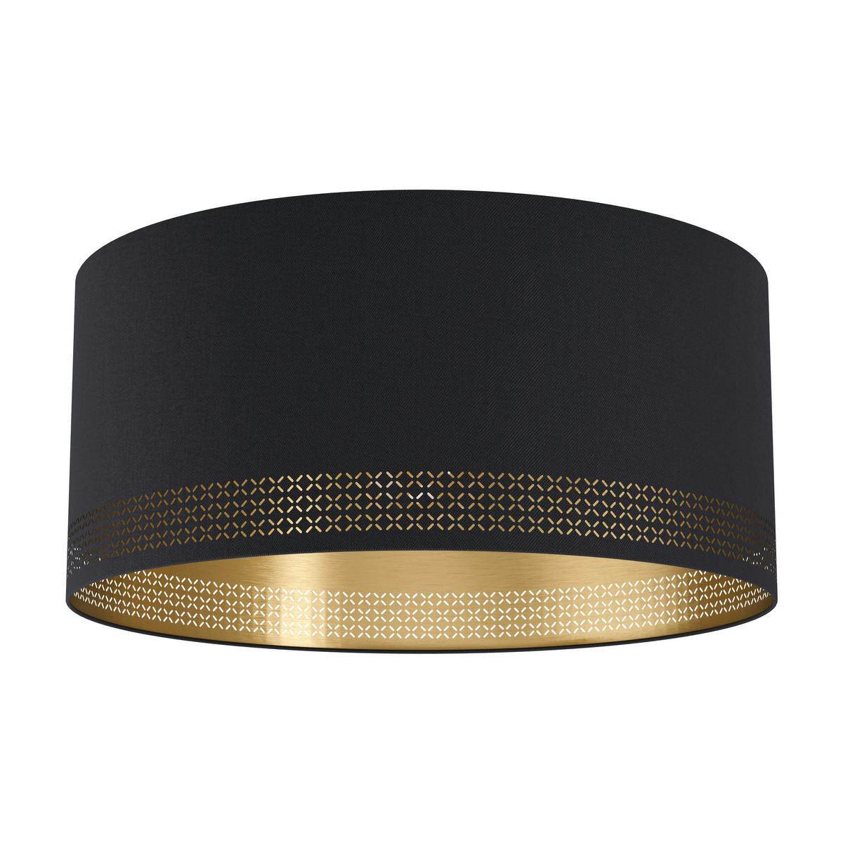 DECKENLEUCHTE  47,5/24 cm    - Goldfarben/Schwarz, Design, Textil/Metall (47,5/24cm) - Eglo