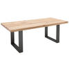 ESSTISCH in Holz, Metall 180/100/77 cm  - Eichefarben/Anthrazit, Design, Holz/Metall (180/100/77cm) - Novel