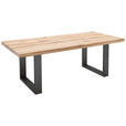 ESSTISCH in Holz, Metall 260/100/77 cm  - Eichefarben/Anthrazit, Design, Holz/Metall (260/100/77cm) - Novel