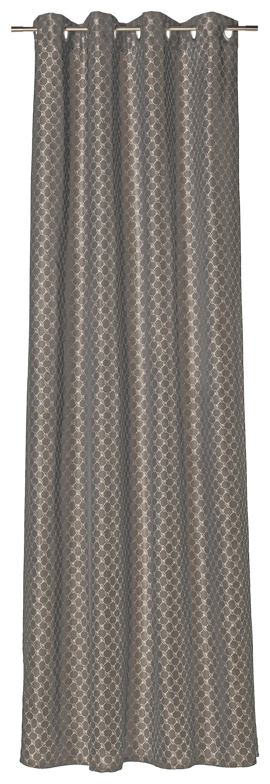 ZÁVES S OČKAMI, nepriehľadné, 140/250 cm - hnedá, Design, textil (140/250cm) - Joop!