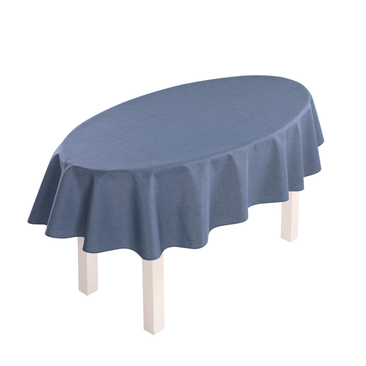 TISCHDECKE OSLO Textil Blau 140/190 cm  - Blau, Basics, Textil (140/190cm) - Peyer Syntex
