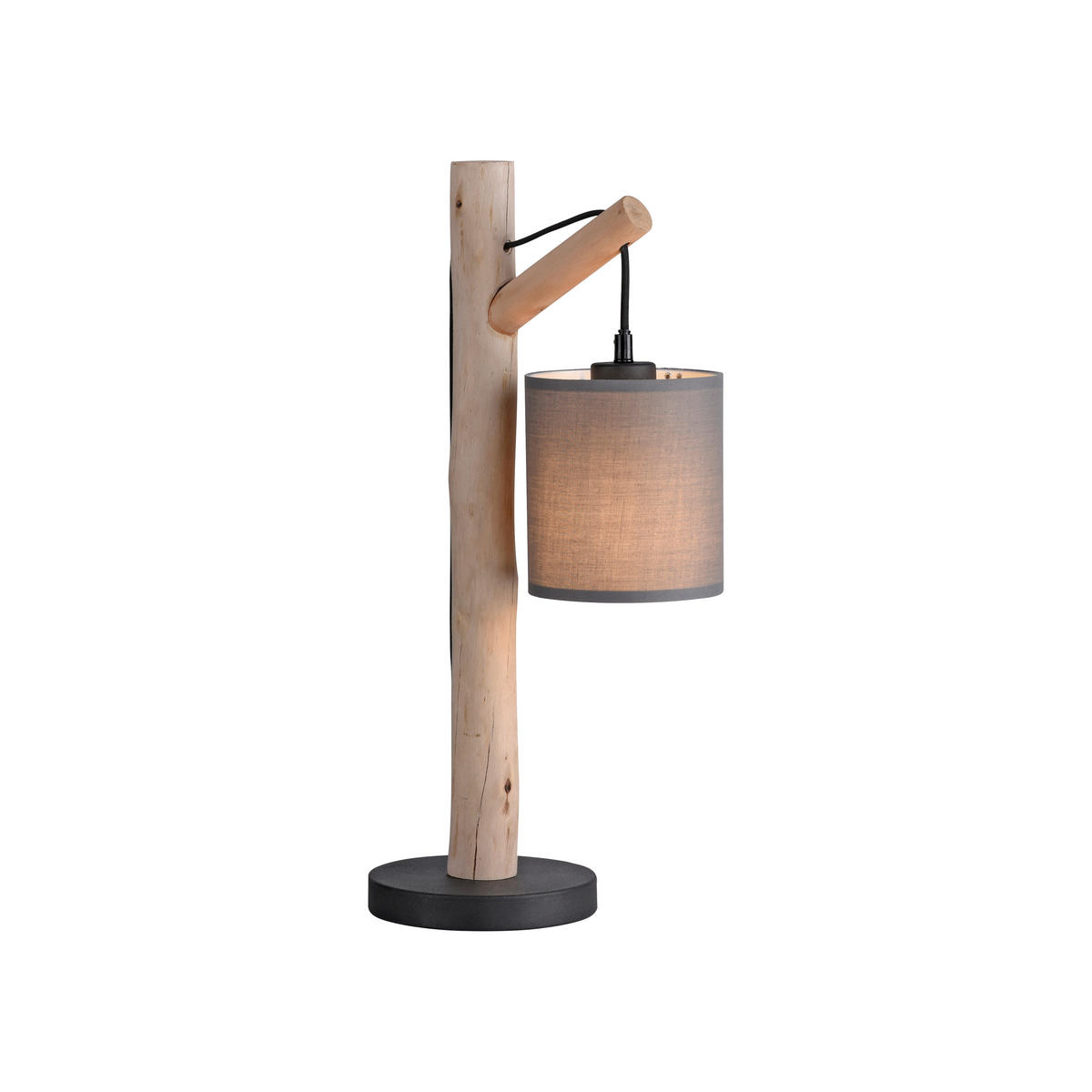 TISCHLEUCHTE 26,5/16/52,5 cm   - Taupe, Natur, Holz/Kunststoff (26,5/16/52,5cm)