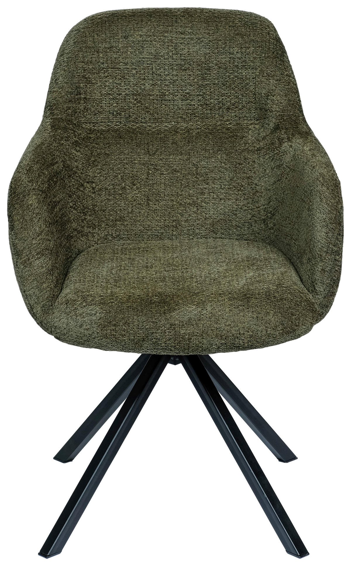 ARMLEHNSTUHL  in Stahl Chenille  - Schwarz/Grün, Design, Textil/Metall (57/85,5/65cm) - Voleo