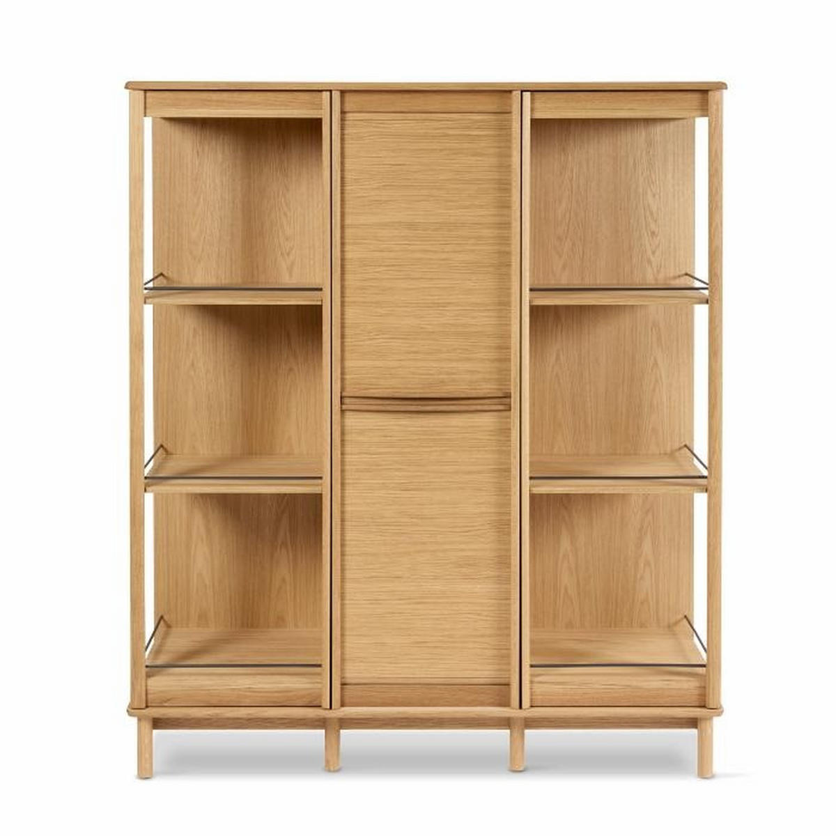 HÖG BYRÅ  124/145/41 cm 2 låda(or)  - ekfärgad, Design, trä (124/145/41cm) - Skovby