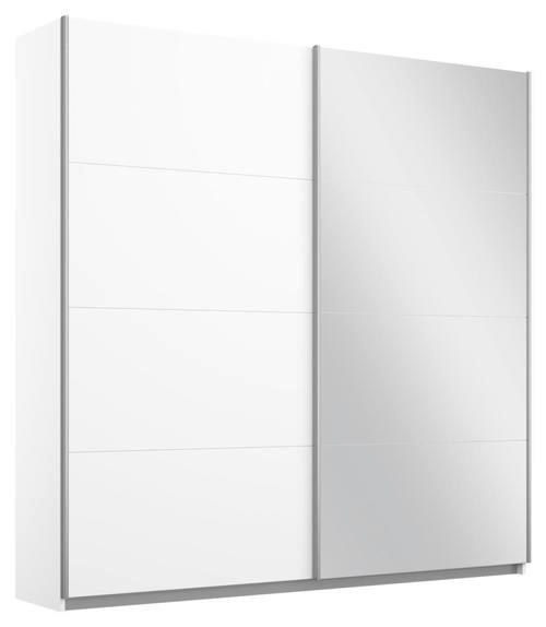 SCHWEBETÜRENSCHRANK  in Weiß  - Alufarben/Weiß, MODERN, Holzwerkstoff/Metall (181/230/62cm) - Rauch Möbel