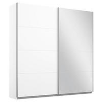 SCHWEBETÜRENSCHRANK 181/230/62 cm 2-türig Weiß  - Alufarben/Weiß, MODERN, Holzwerkstoff/Metall (181/230/62cm) - Rauch Möbel