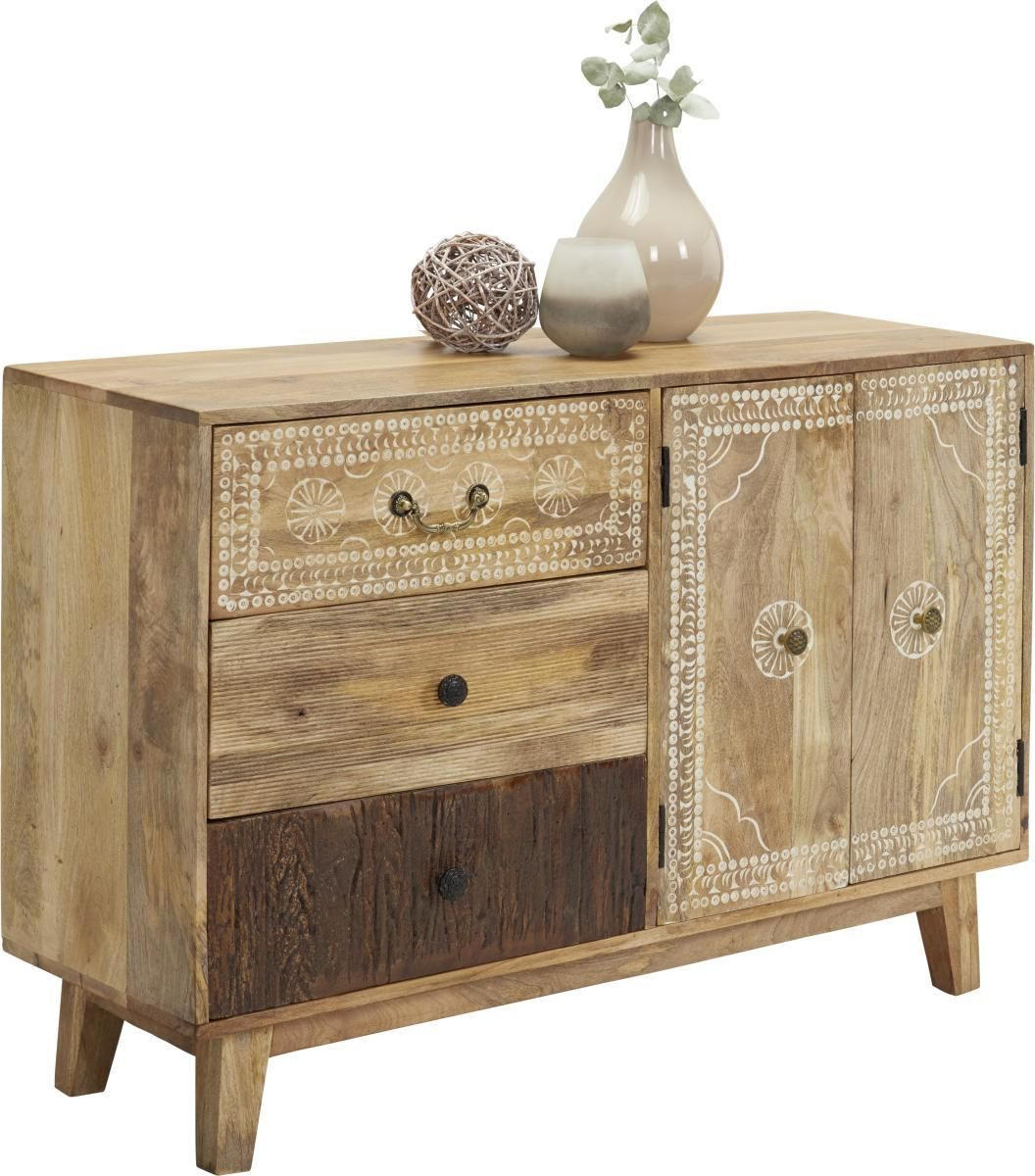 KOMMODE  in 115/80/35 cm  - Naturfarben/Braun, Trend, Holz/Metall (115/80/35cm) - Landscape