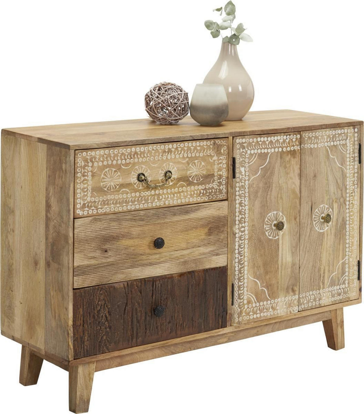 KOMMODE  in 115/80/35 cm  - Naturfarben/Braun, Trend, Holz/Metall (115/80/35cm) - Landscape