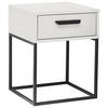 NACHTSCHRANK 40/52/38,5 cm  - Schwarz/Weiß, MODERN, Holzwerkstoff/Kunststoff (40/52/38,5cm) - Livetastic