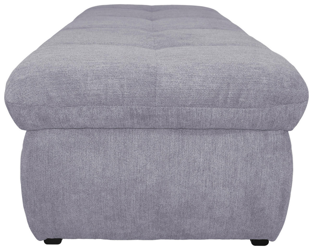 HOCKER Mikrofaser Grau  - Chromfarben/Grau, KONVENTIONELL, Textil/Metall (136/43/64cm) - MID.YOU