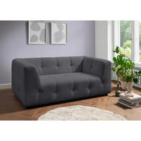 2-SITZER-SOFA in Mikrofaser Anthrazit  - Anthrazit/Schwarz, Design, Kunststoff/Textil (184/72/95cm) - Livetastic