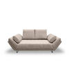 SCHLAFSOFA  in Cord, Mikrofaser Taupe  - Taupe/Schwarz, Design, Textil/Metall (210/95/97cm) - MID.YOU