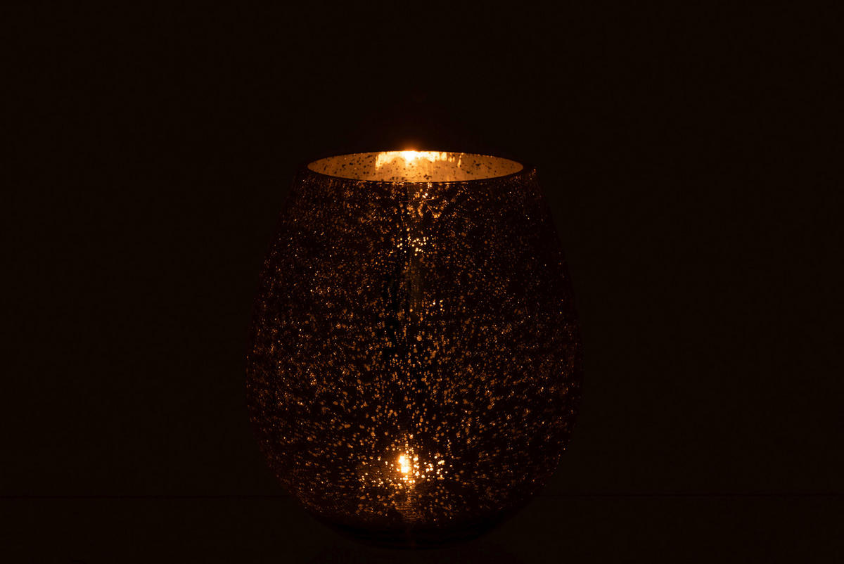 WINDLICHT - Grau, Basics, Glas (19/19/21cm)