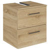 WASCHBECKENUNTERSCHRANK 45/49,8/38,3 cm  - Chromfarben/Eiche Bianco, KONVENTIONELL, Holzwerkstoff/Metall (45/49,8/38,3cm) - Sadena