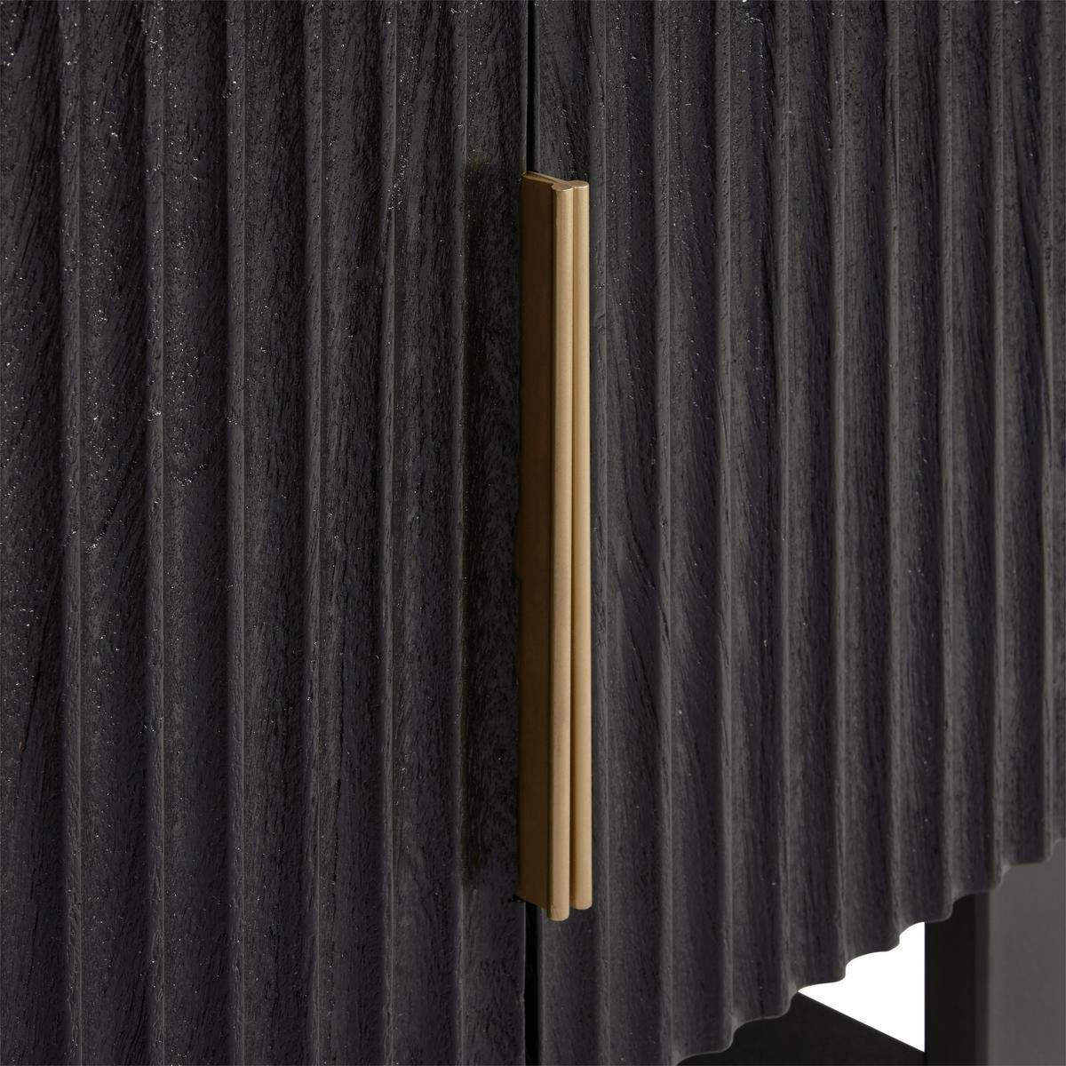 LOWBOARD  in 180/55/40 cm  - Goldfarben/Schwarz, Design, Holz/Metall (180/55/40cm) - Livetastic