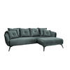 ECKSOFA Blau Velours  - Blau/Schwarz, MODERN, Holz/Textil (277/162cm) - Livetastic
