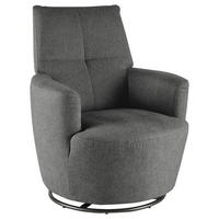 SESSEL Webstoff Graphitfarben    - Graphitfarben/Schwarz, Design, Textil/Metall (80/96/88cm) - SetOne by Musterring