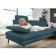 ECKSOFA in Echtleder Blau  310/180 cm  - Blau/Schwarz, Design, Leder/Metall (310/180cm) - Dieter Knoll