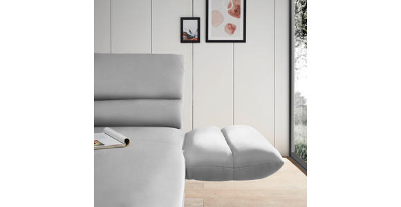 ECKSOFA Creme Flachgewebe  - Creme/Schwarz, Design, Textil/Metall (279-327/176-217cm) - Dieter Knoll