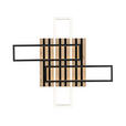 LED-DECKENLEUCHTE 73,5/66,5/7,5 cm   - Eichefarben/Schwarz, Natur, Holzwerkstoff/Kunststoff (73,5/66,5/7,5cm) - Novel