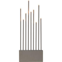 LED-KERZE  - Grau, Basics, Holz/Metall (23/6/60cm) - Eglo