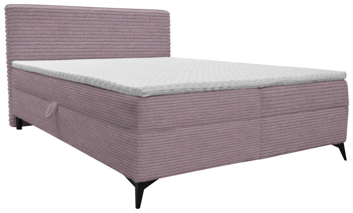 BOXBETT 160/200 cm  in Lila  - Lila/Schwarz, Design, Holz/Holzwerkstoff (160/200cm) - Xora