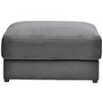 HOCKER in Textil Dunkelgrau  - Dunkelgrau/Schwarz, MODERN, Kunststoff/Textil (100/47/80cm) - Carryhome