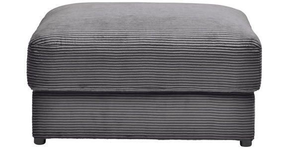 HOCKER Cord Dunkelgrau  - Dunkelgrau/Schwarz, MODERN, Kunststoff/Textil (100/47/80cm) - Carryhome