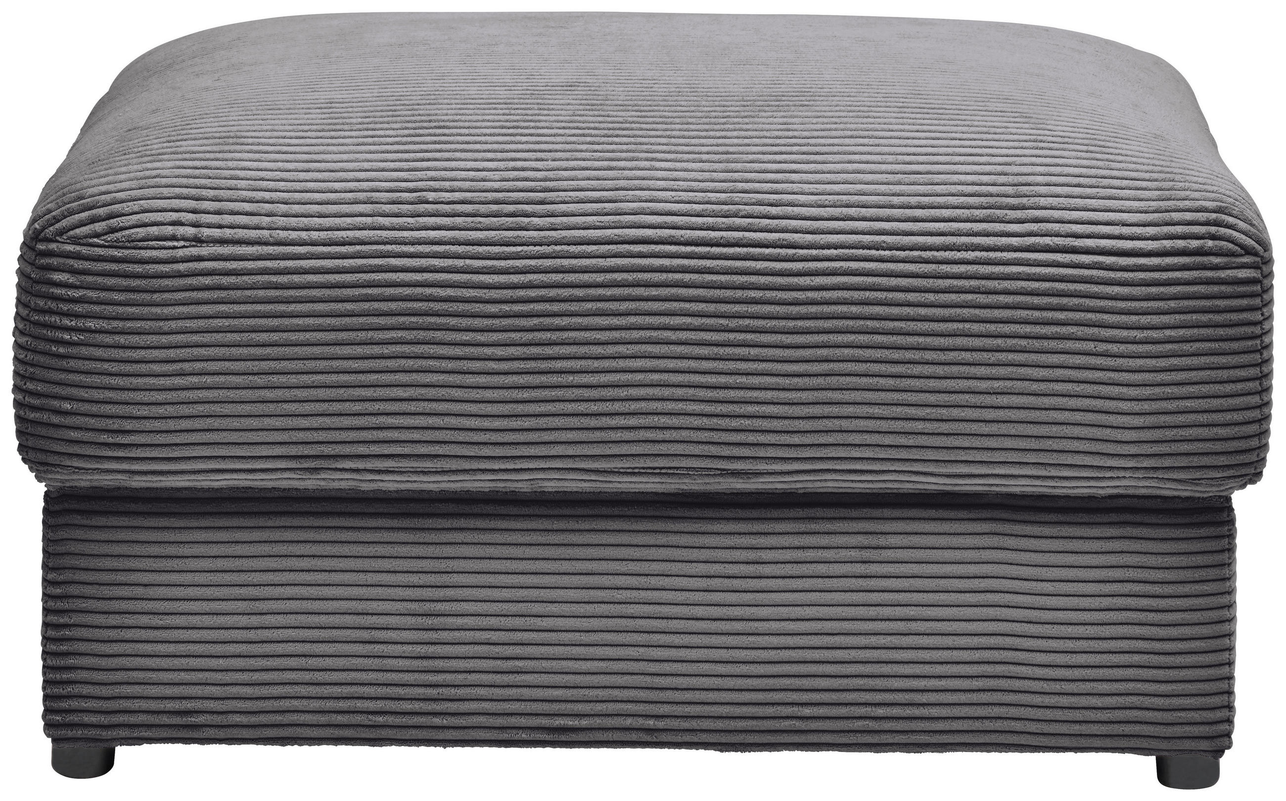 HOCKER Cord Dunkelgrau  - Dunkelgrau/Schwarz, MODERN, Kunststoff/Textil (100/47/80cm) - Carryhome