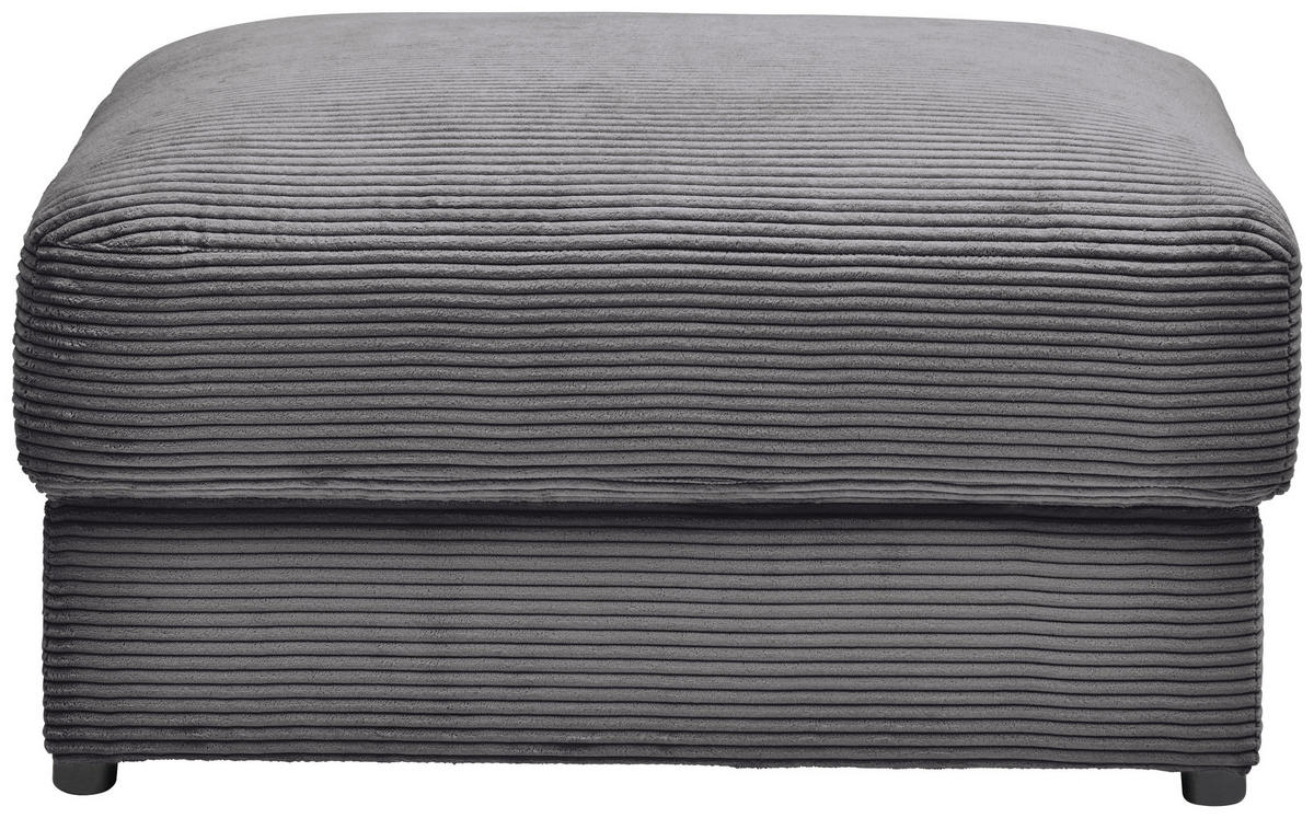 HOCKER in Textil Dunkelgrau  - Dunkelgrau/Schwarz, Modern, Kunststoff/Textil (100/47/80cm) - Carryhome