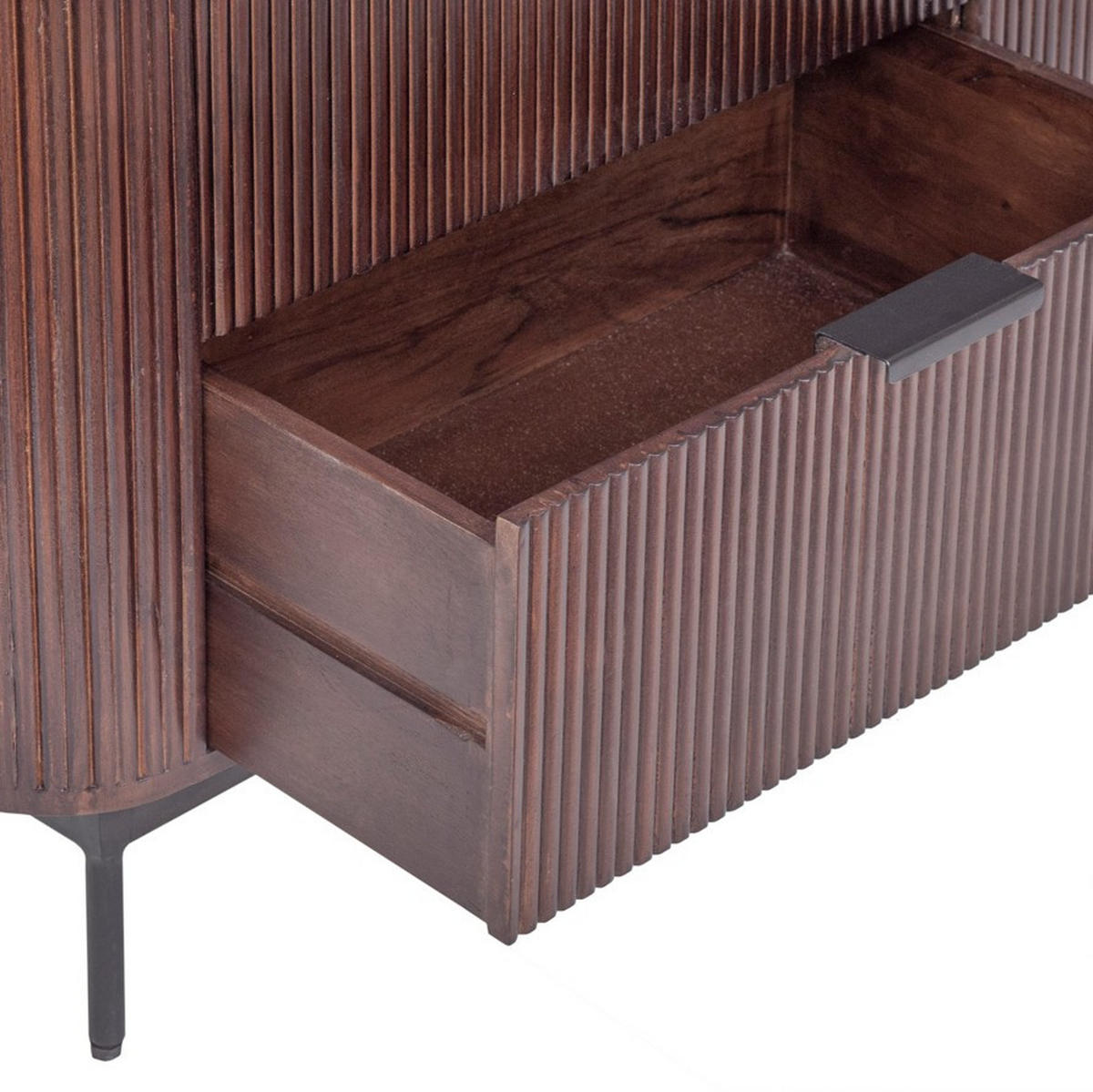 SIDEBOARD  in 140/85/40 cm  - Walnussfarben/Schwarz, KONVENTIONELL, Holz/Metall (140/85/40cm) - Livetastic