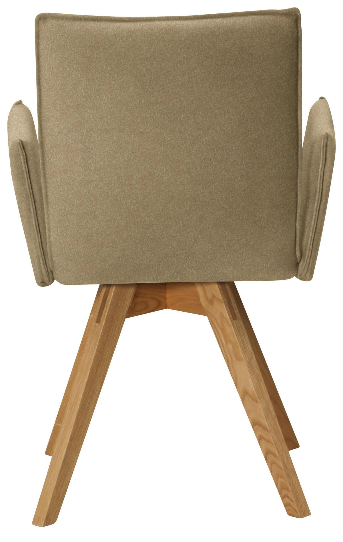 ARMLEHNSTUHL  in Lederlook  - Eichefarben/Olivgrün, Konventionell, Holz/Textil (60/91/61cm) - Moderano